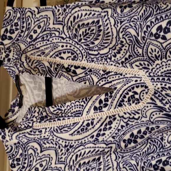 Tommy Hilfiger Paisley Blue Dress Size 8 - Picture 2 of 8